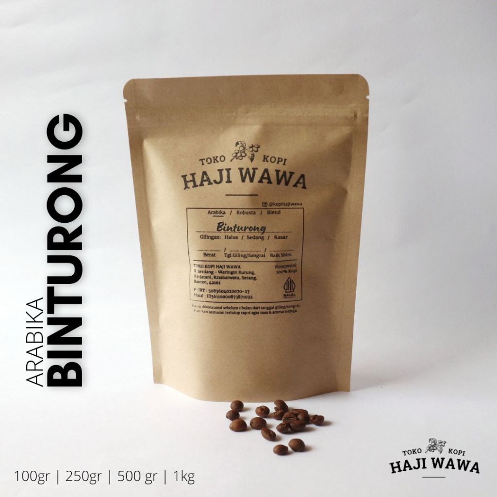 

ARABIKA BINTURONG / BINTURUNG - Toko Kopi Haji Wawa - Kopi Bubuk, Biji Kopi, Coffee Beans, Arabica