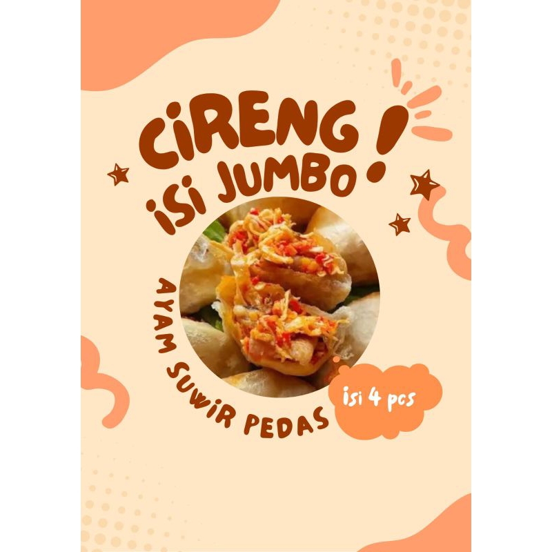 

Cireng isi ayam suwir jumbo
