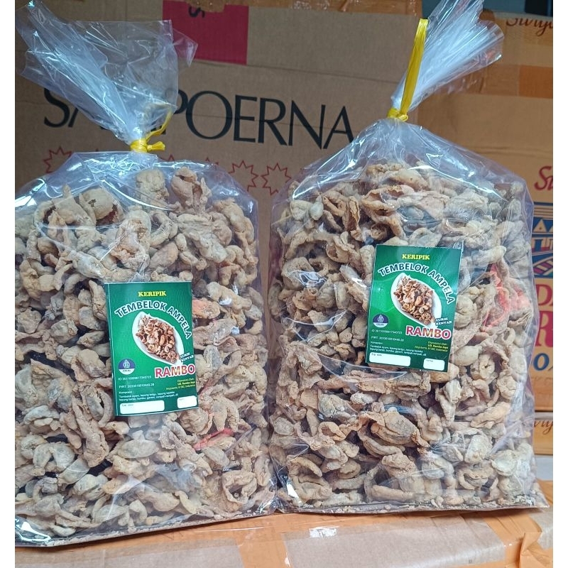 

KRIPIK TEMBELOK Cap RAMBO 1 kg