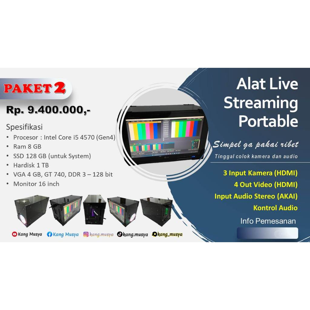Alat Live Streaming Portable Paket 2
