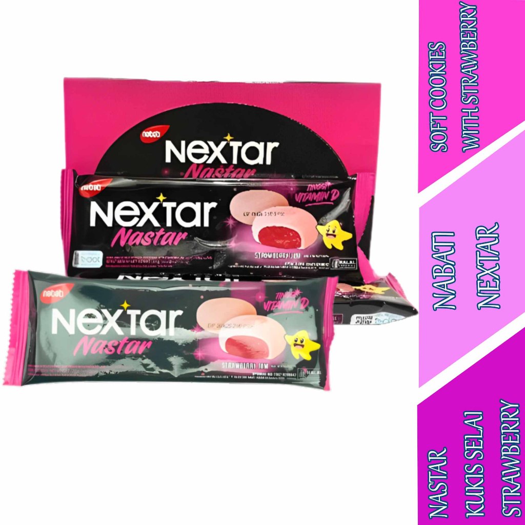 

Soft Cookies With Strawberry - Nabati Nextar - Nastar Kukis Selai Strawberry - 27gr