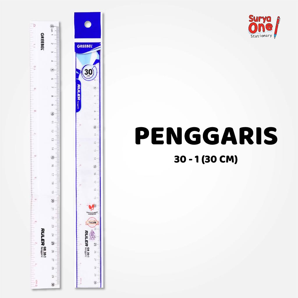

VEMILO Penggaris Transparan Stronger 30cm 30-1 / Ruler Transparant / Penggaris Plastik Sekolah Greebel