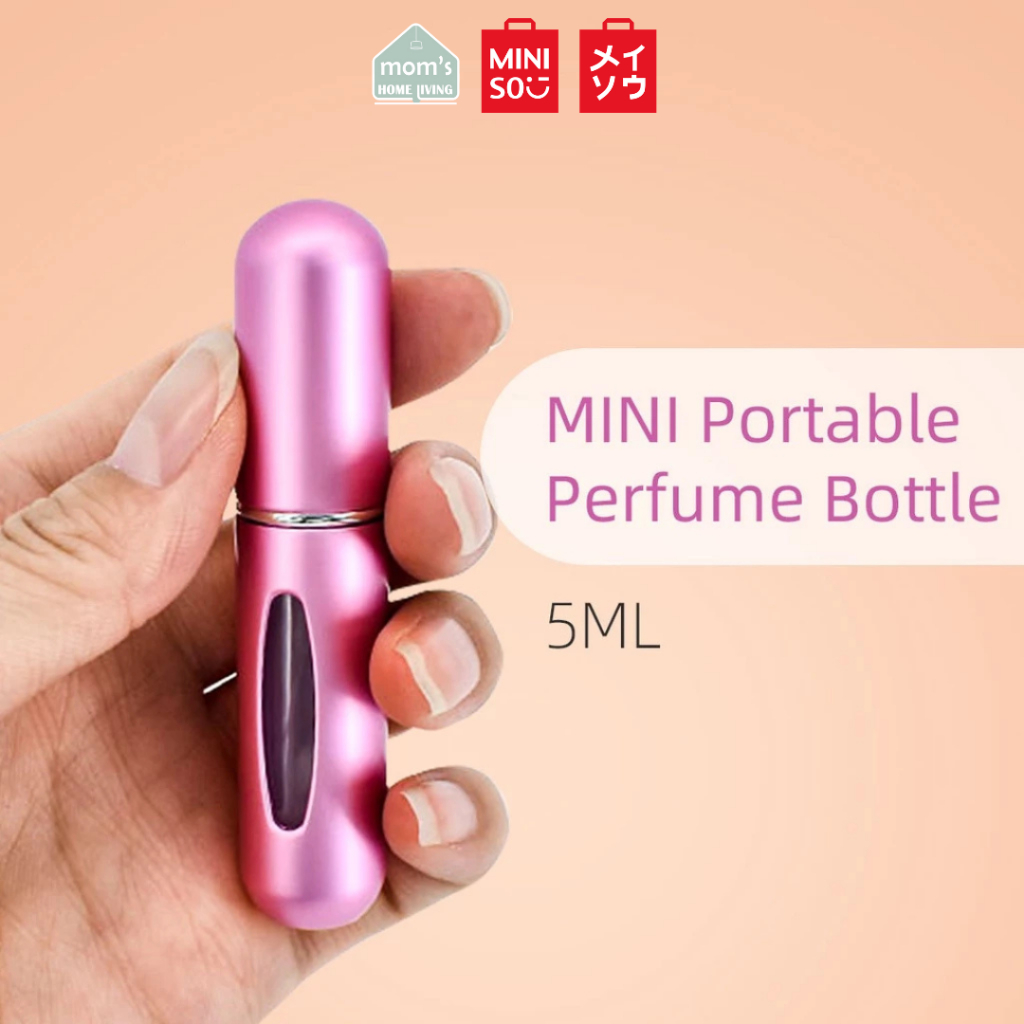 MINISO Botol Parfum Mini 5ML Travel Aluminium Botol Spray Refillable Perfume Atomizer Botol