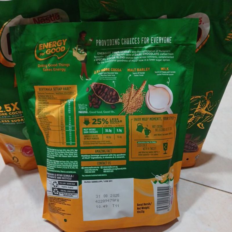 

Ay00! Milo Intense Dark Choco Malaysia 10 Stick