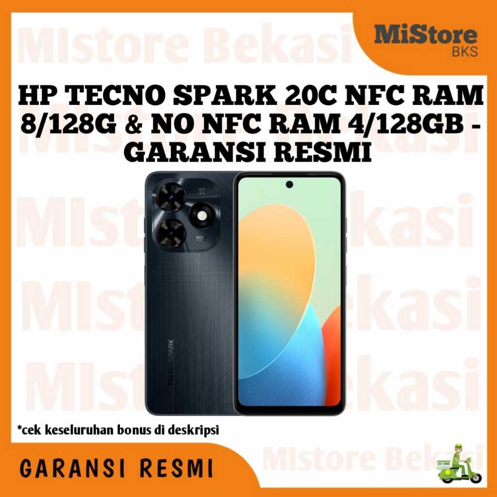 HP TECNO SPARK 20C NO NFC 4/128GB & NFC 8/128GB - GARANSI RESMI