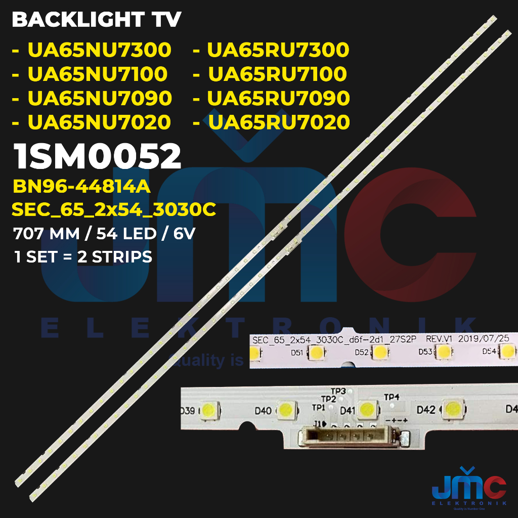 Backlight TV SAMSUNG 65 Inch UA65NU7100 UA65NU7090 UA65NU7300 UA65NU7020 UA65RU7100 UA65RU7300