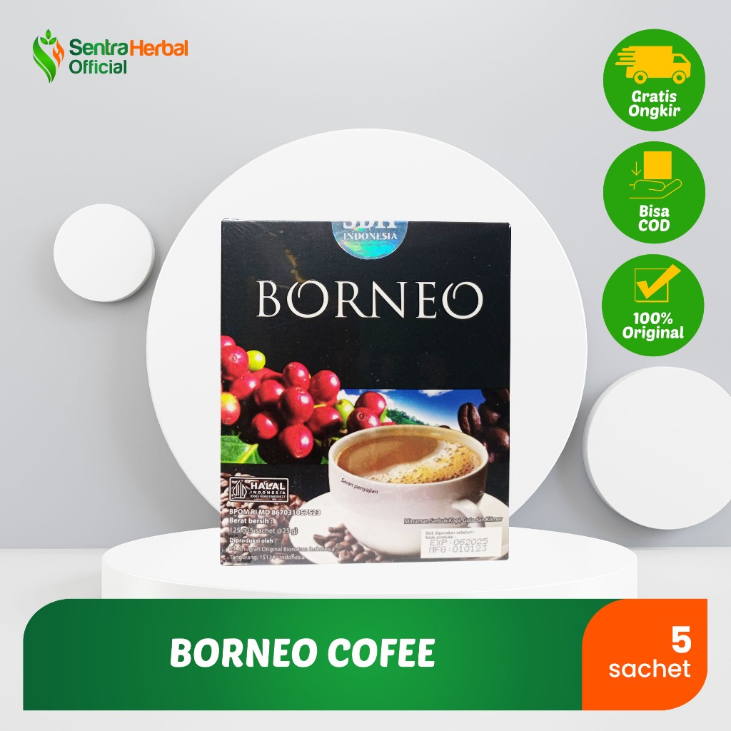 

Borneo Coffee - Kopi Herbal Borneo 1 Box isi 5 Sachet
