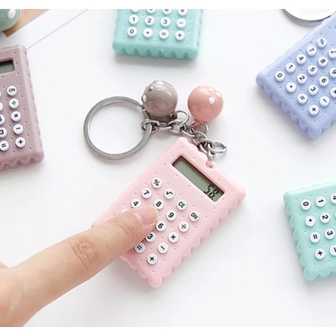 

kalkulator Kartun Korea Candy Kalkulator Mini Pelajar Kalkulator Portabel Ujian Gantungan Kunci Komputer brick design colourfull warna warni