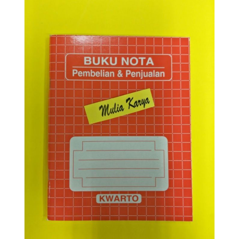 Buku Pembelian Penjualan Ukuran Kecil Kwarto 1/2 Folio