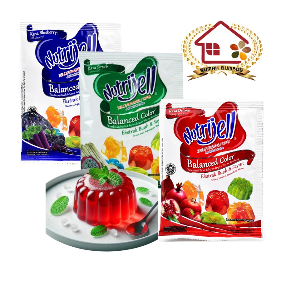

(15 gr) NUTRIJELL BALANCE COLOUR Jelly Puding Delima Sirsak Blueberry