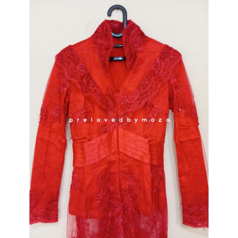 (Preloved) Kebaya Merah / Kebaya Lamaran / Kebaya Wisuda / Kebaya Preloved Warna Merah / Baju Prelov
