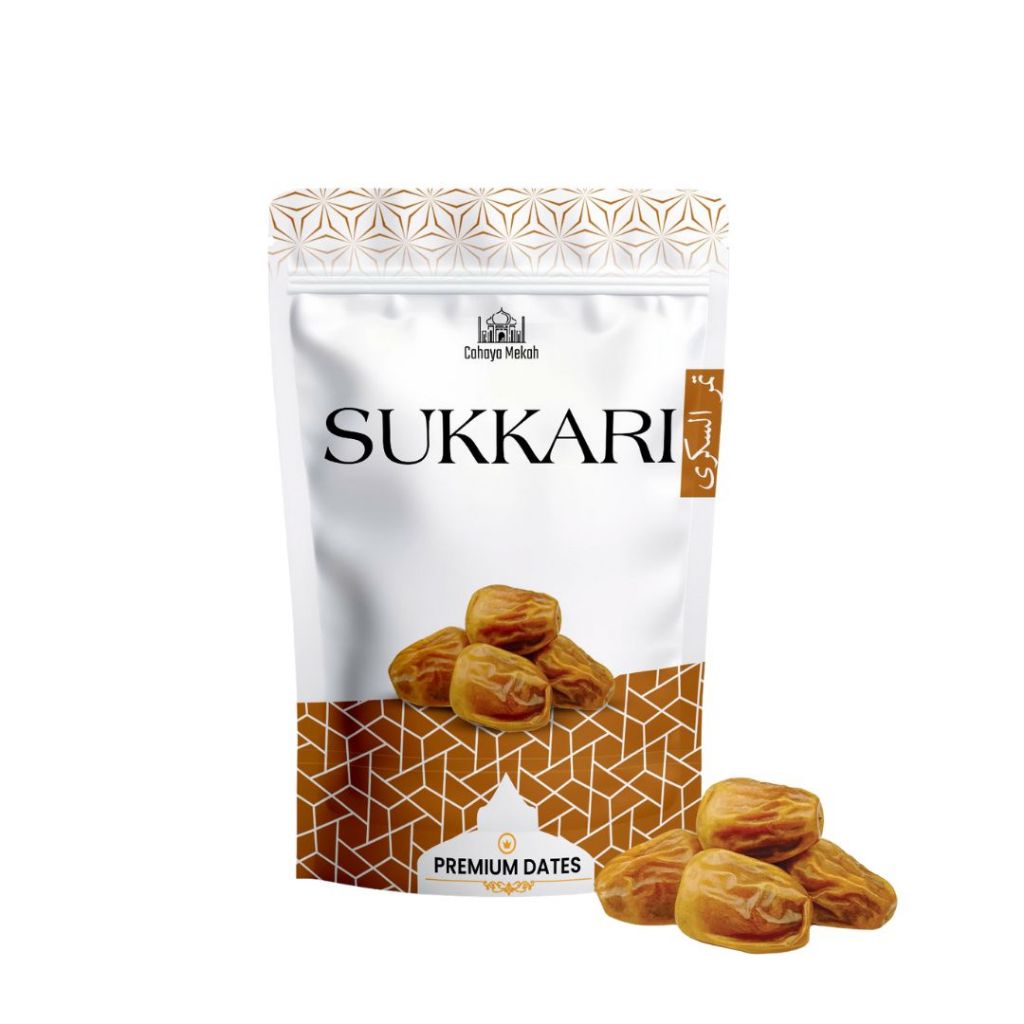 

Cahaya Mekah Kurma Sukkari 1Kg Kemasan Pouch Premium Original High Quality