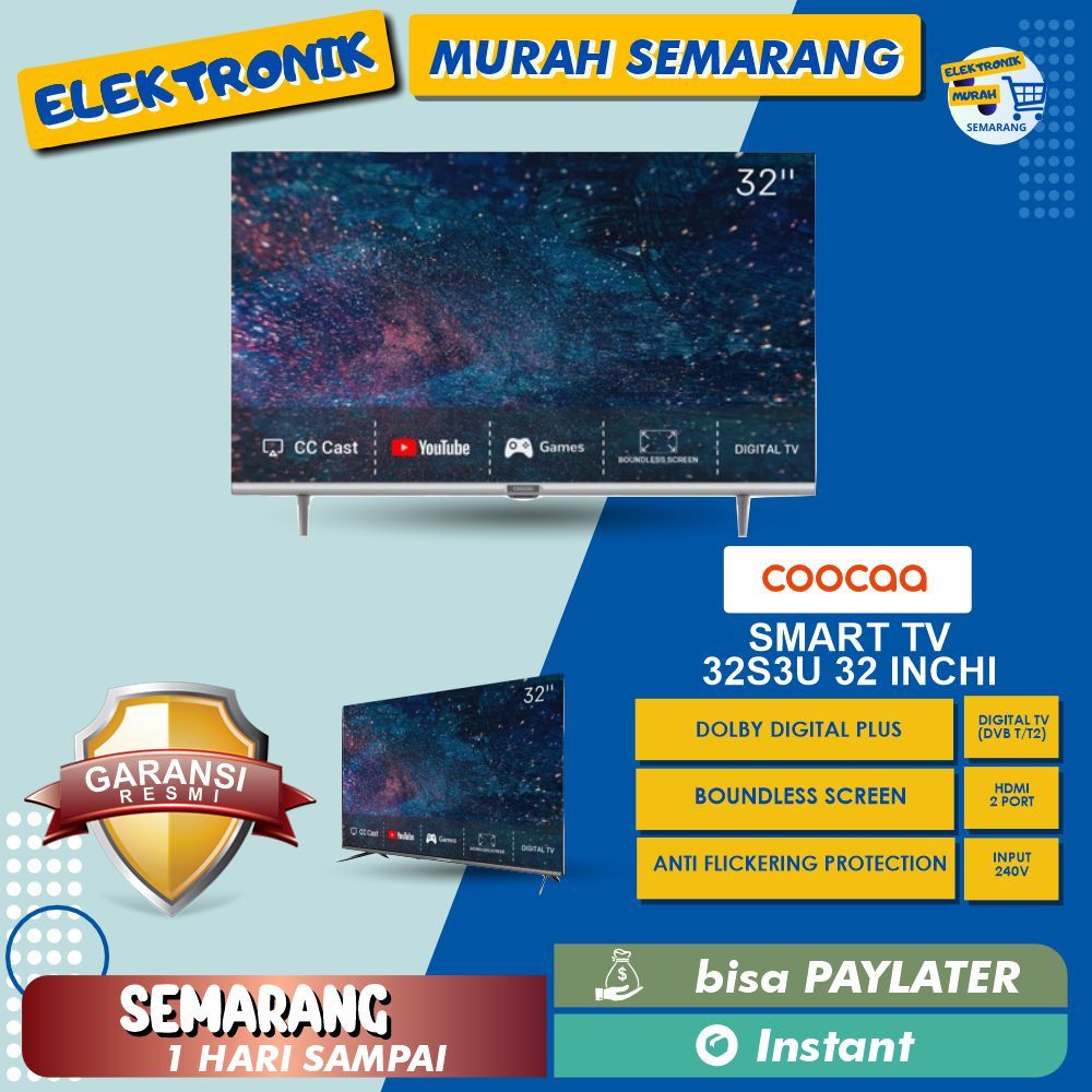 Coocaa Smart LED TV 32 Inch 32S3U 32 inch Digital Smart LED TV