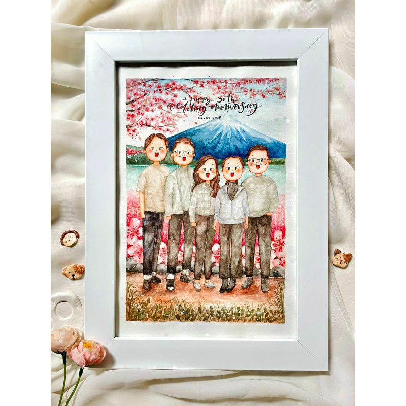 

Ilustrasi Watercolor Ukuran A4 (5 Orang)