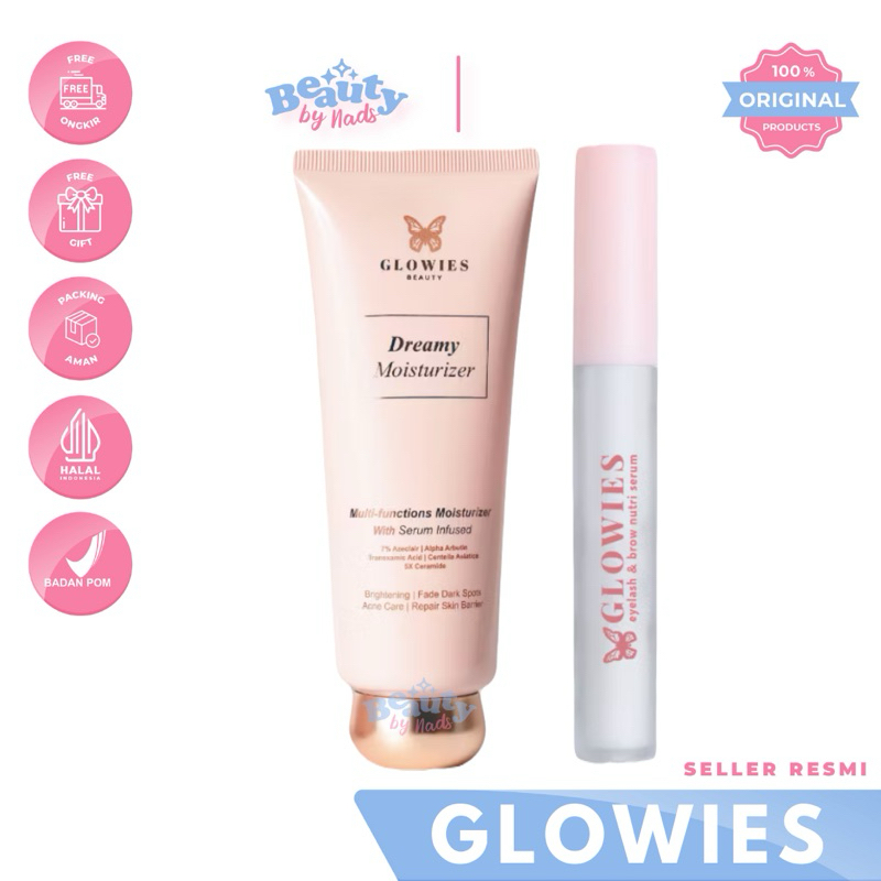 BEAUTYBY.NADS | GLOWIES DREAMY MOISTURIZER EYELASH AND BROW NUTRI SERUM LASH SERUM BULU MATA MULTIFU
