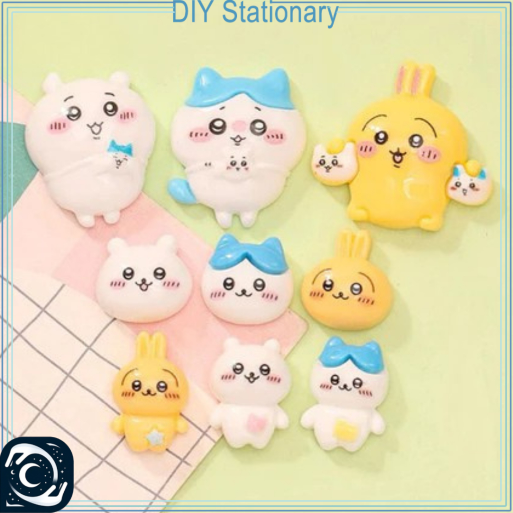 

Resin Clay 3D Stiker Karakter Chiikawa Lucu Buat Dekor Casing HP Botol Sticker 3D-021