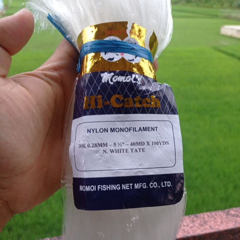 Jaring ikan Momoi 0.28 5,5 inchi 40md/100yds Tate mata malang jaring ikan bawal jaring ikan laut puk