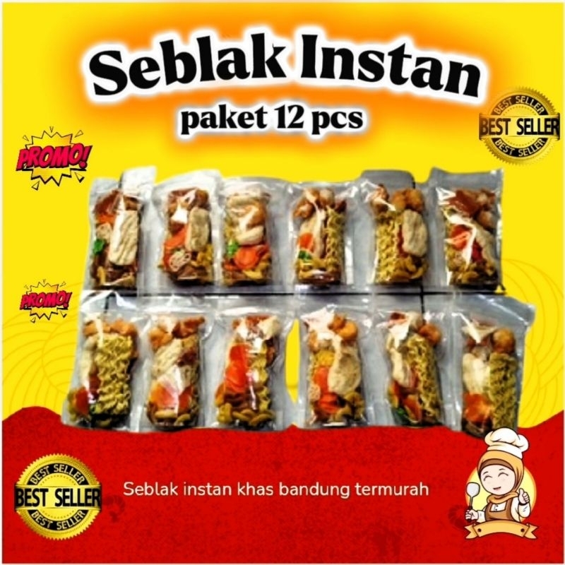 

Seblak Instan Paket 12pcs (12 bungkus) Khas Bandung, Raos Pisan, hargapun Ramah Dikantong