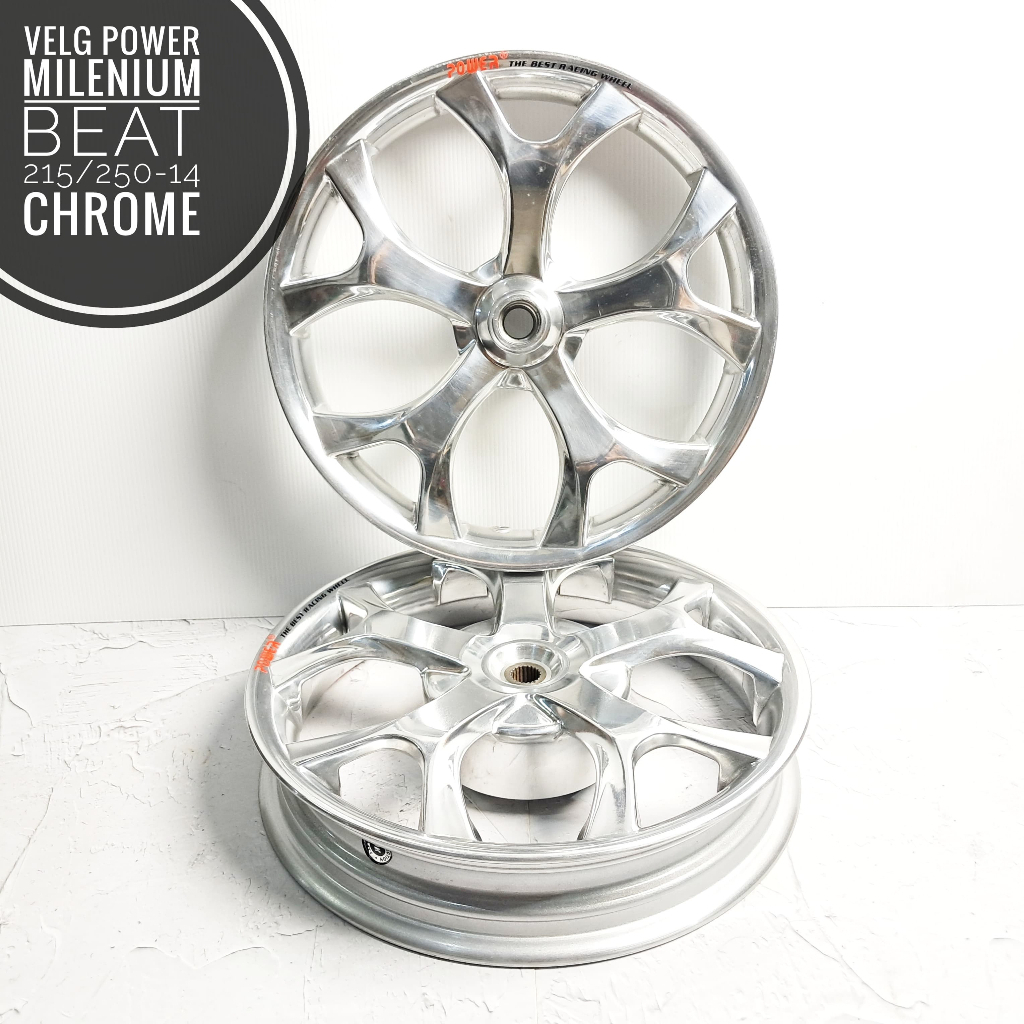 Velg Power Milenium Beat/Vario110/Scoopy Ring 14/Genio ring 14/Spacy ring 14 Crom 215/250x14