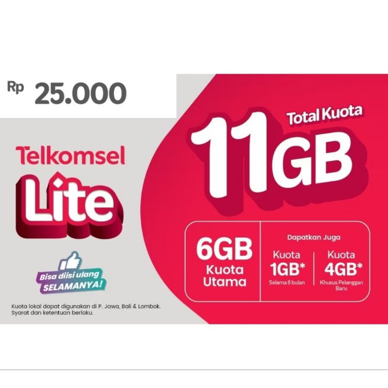 perdana telkomsel lite 11GB 100pcs