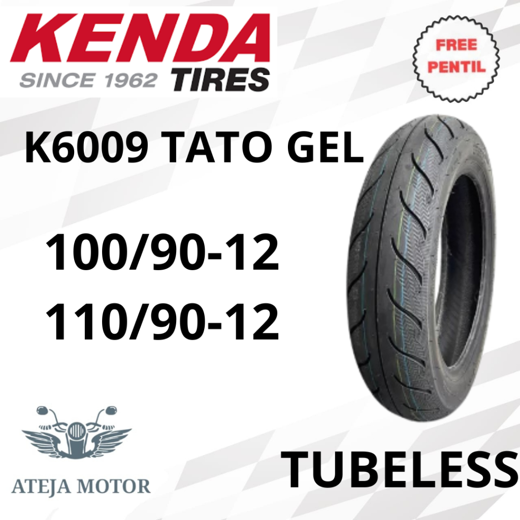 Ban Ring 12 Ban Kenda K6009 100/90-12 110/90-12 Ban Tubeless Ban Motor Ring 12 Ban Motor Matic