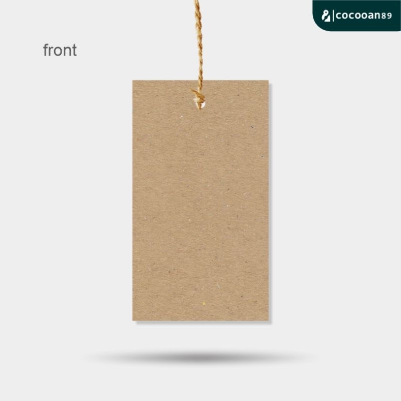 

MURAH!!! hang tag label kraft rustic paper long portrait