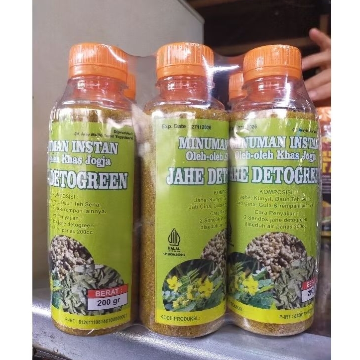 

Minuman detoks - jahe detogreen - minuman pembersih lambung - pembersih pencernaan - herbal tradisional - oleh-oleh Jogja