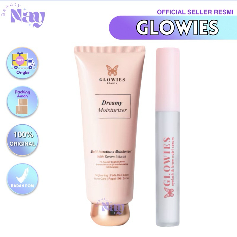 GLOWIES DREAMY MOISTURIZER EYELASH AND BROW NUTRI SERUM LASH SERUM BULU MATA MULTIFUNCTION MOISTURIZ