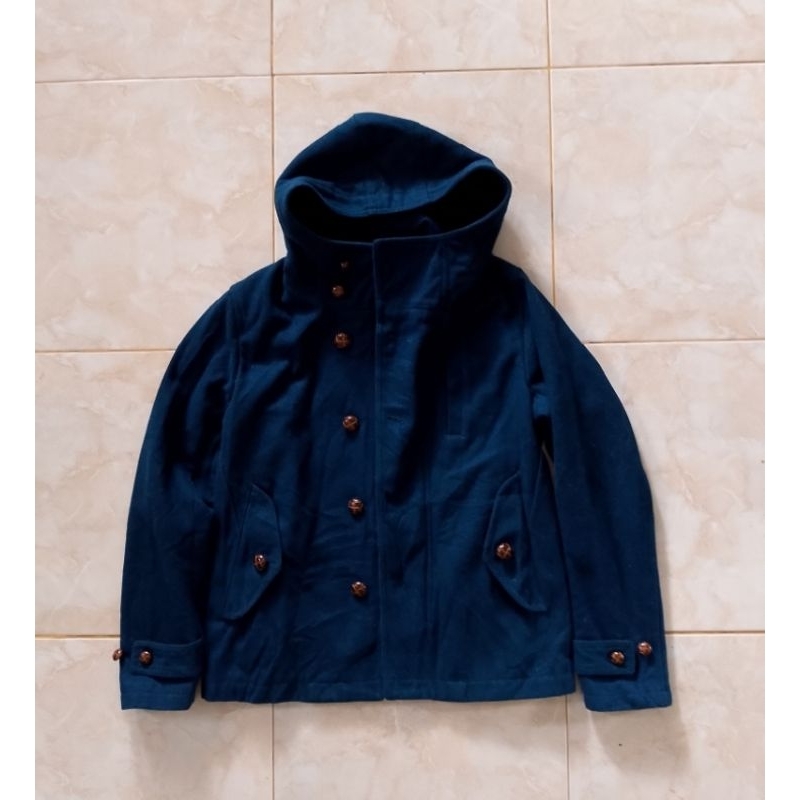 rage blue wool Hoodie gorp core gorpcore outdoor Made in japan
