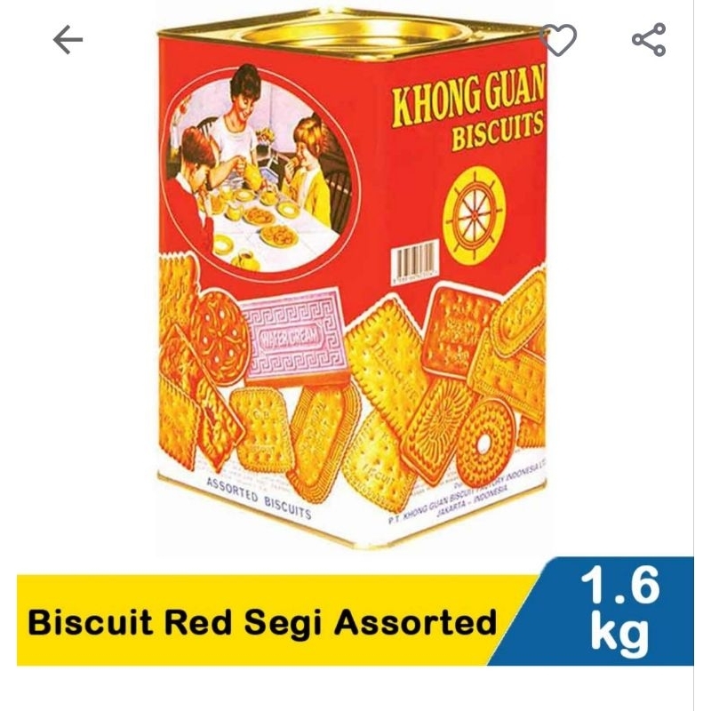 

Khong Guan Biscuits Assorted Red Segi 1.6 kg