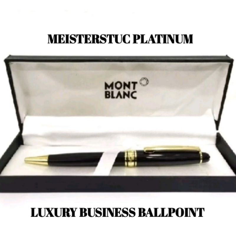 

Ballpoint Luxury Business Pen Monbl@nc Meisterstuc Platinum Lengkap Dengan Box Premium Exlusive Dan Book Guide Service