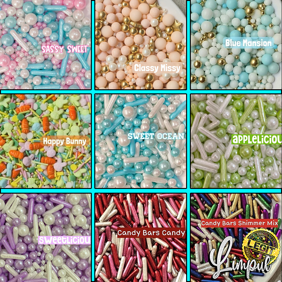 

MIX COLOR 10 GR Sprinkle Trimit Springkel 10gr Sprinkles Cake Dekorasi Hiasan Mutiara Gold Silver