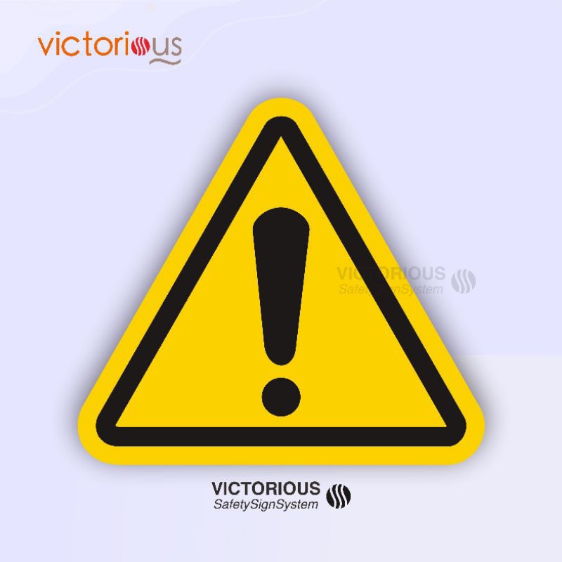 

Sticker Safety Sign K3 Standar ISO 7010 Simbol Bahaya Umum Generic Warning Sticker Sign