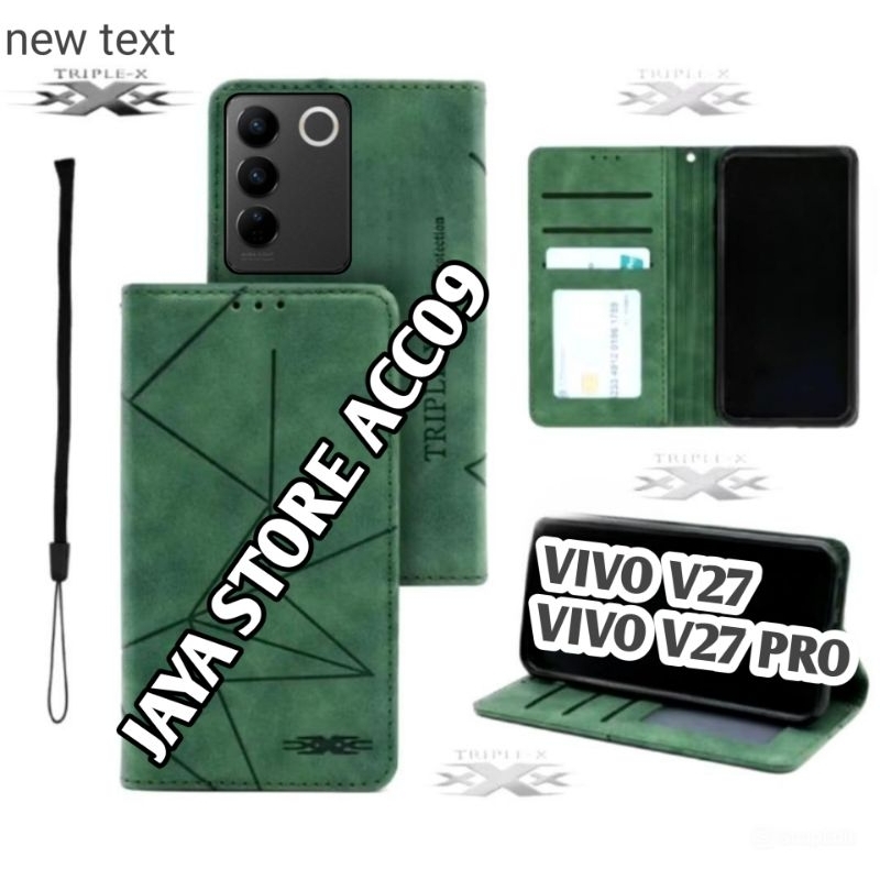 CASE VIVO V27/V27 PRO/V27 E/ V29 5G/V29E FLIP COVER SARUNG CASE DOMPET MAGNET TRIPLE X