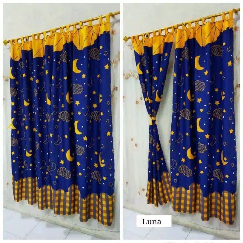 Gorden Tali Perekat Luna Bulan Bintang Gorden Pintu dan Jendela Hordeng Korden