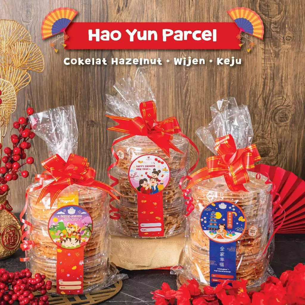 

Hao Yun Parcel imlek CNY isi coklat huzelnut + wijen + keju - BY LOVES SEMPRONG
