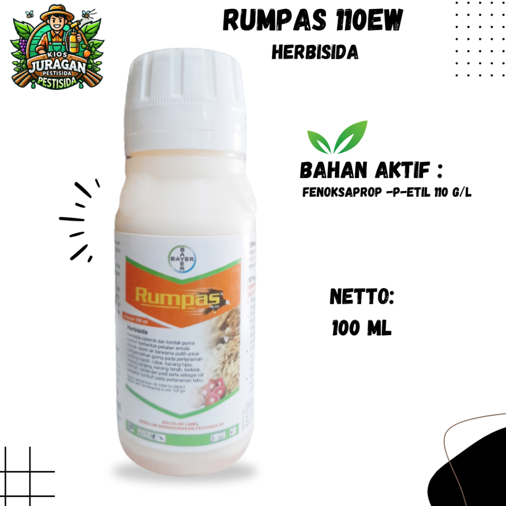 RUMPAS 120EW 100ML HERBISIDA (mengendalikan gulma pada tanaman cabe, bawang merah dan kacang)