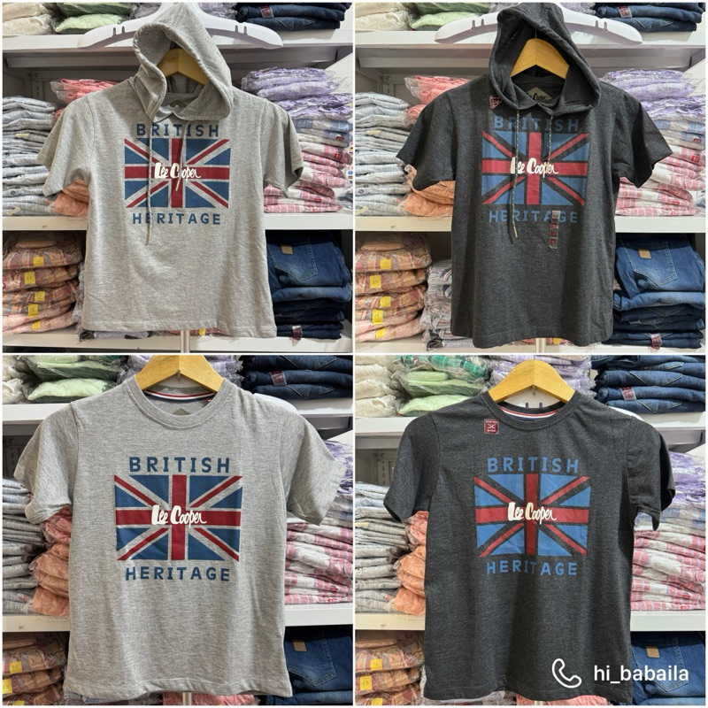 Lee Cooper Kids Kaos Hoodie Anak Laki-laki 4-14 Tahun