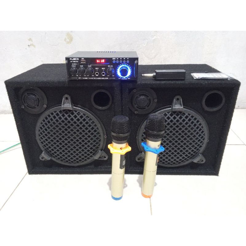 Paket sound system karaoke 8 in lengkap