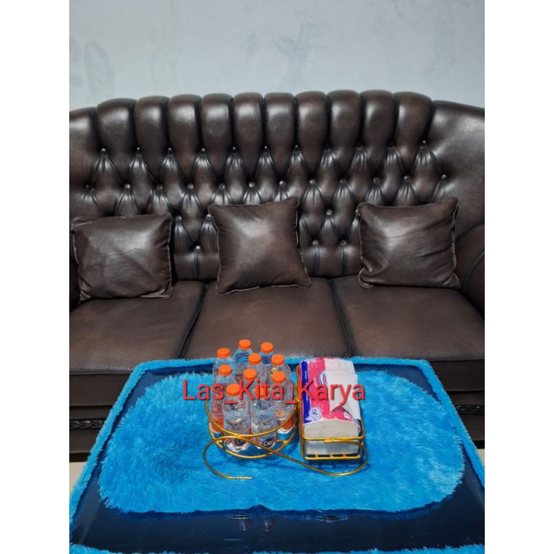 rak aqua gelas / tempat aqua dan tisu / rak tisu