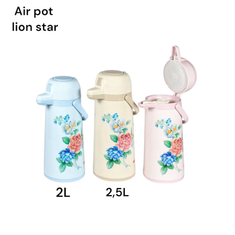 Termos lion star 2,5l dan 2liter /air pot lion star/termos pencet lion star