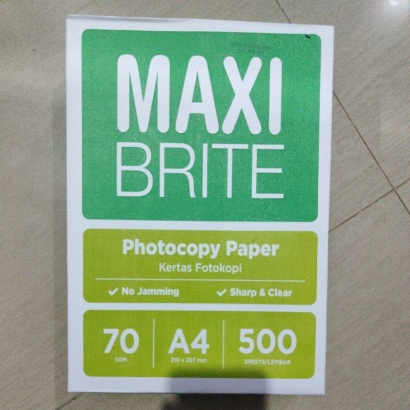 

Kertas HVS MAXI BRITE A4 70 GSM