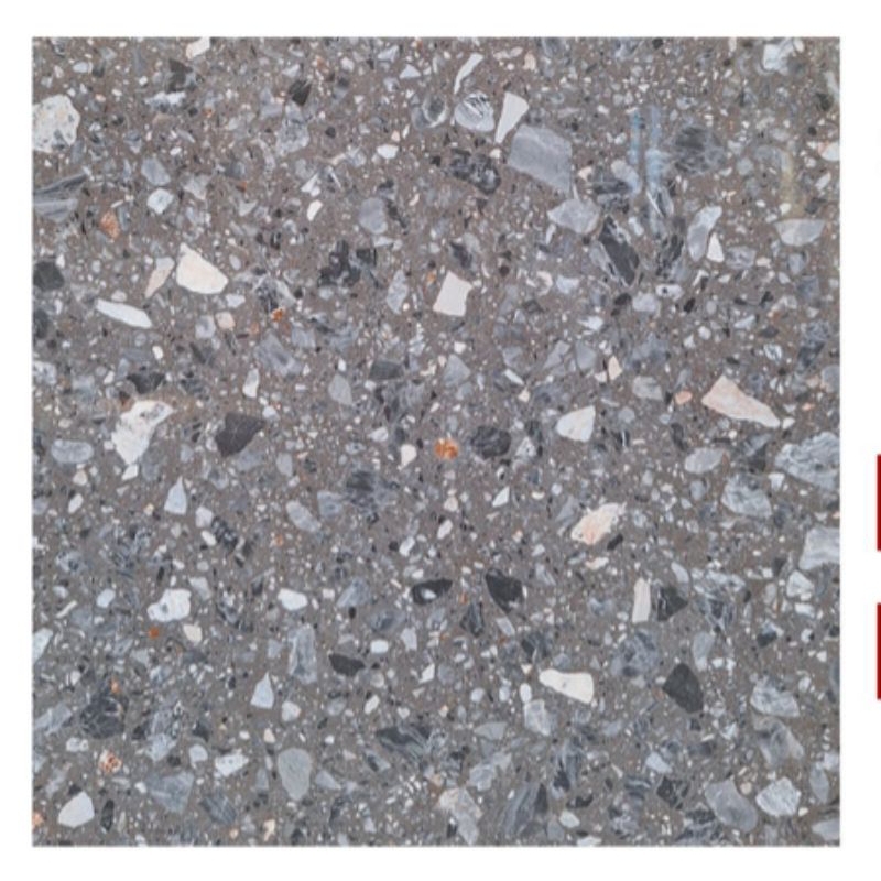 GRANITE MERK VICENZA SERI TILE DIGITAL GLAZED SURFACE KODE GL6934C UKURAN 60x60 MOTIF TERAZZO BATU W