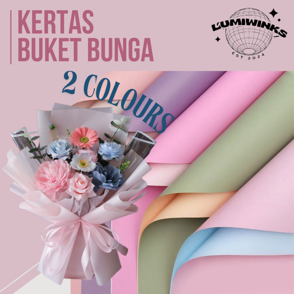 

Kertas Buket Bunga 2 Warna Timbal Balik / Flower Paper Cellophane