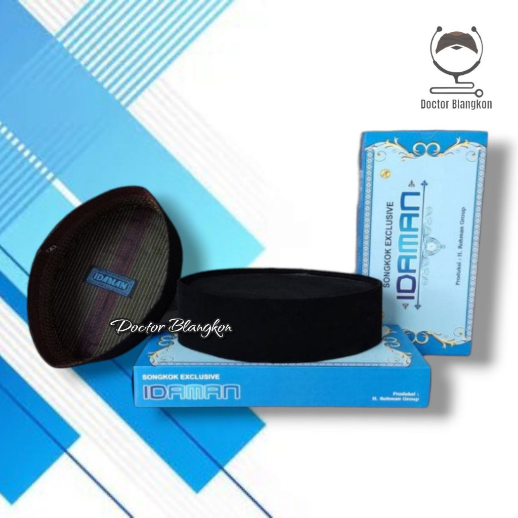 Songkok Hitam Idaman | Peci Hitam Manis Tinggi 6 7 8 9 | Kopiah Ceper Idaman Hitam | Fashion Muslim