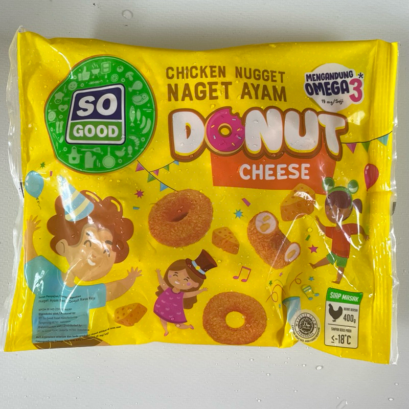 

So Good Chicken Nuget Ayam Donut Donat Cheesy Keju 400 gram