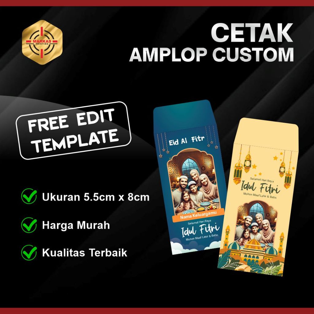 

Amplop Lebaran Premium Bisa Custom Pakai desain sendiri | Amplop THR Premium