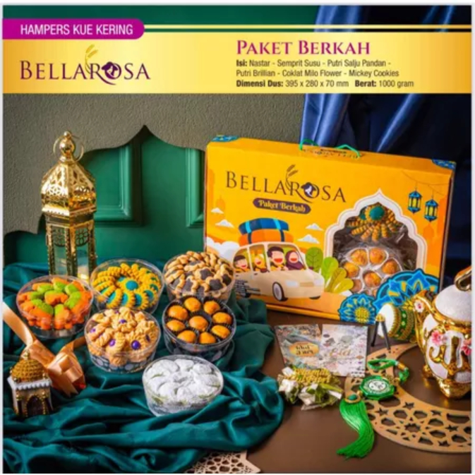 

EPICSHOP99!! Bellarosa HAMPERS PARCEL DANTE BERKAH PLATINUM BELLATIME SERIES Kue Lebaran Parsel Kue Kering/Sirup/Cokelat/Kacang 2025