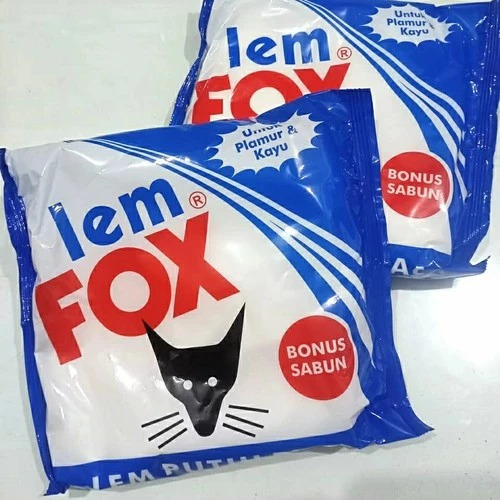 

em Fox PVAc Biru (FB Kental) Kantong 350 Gram / Lem Putih Kantong Biru