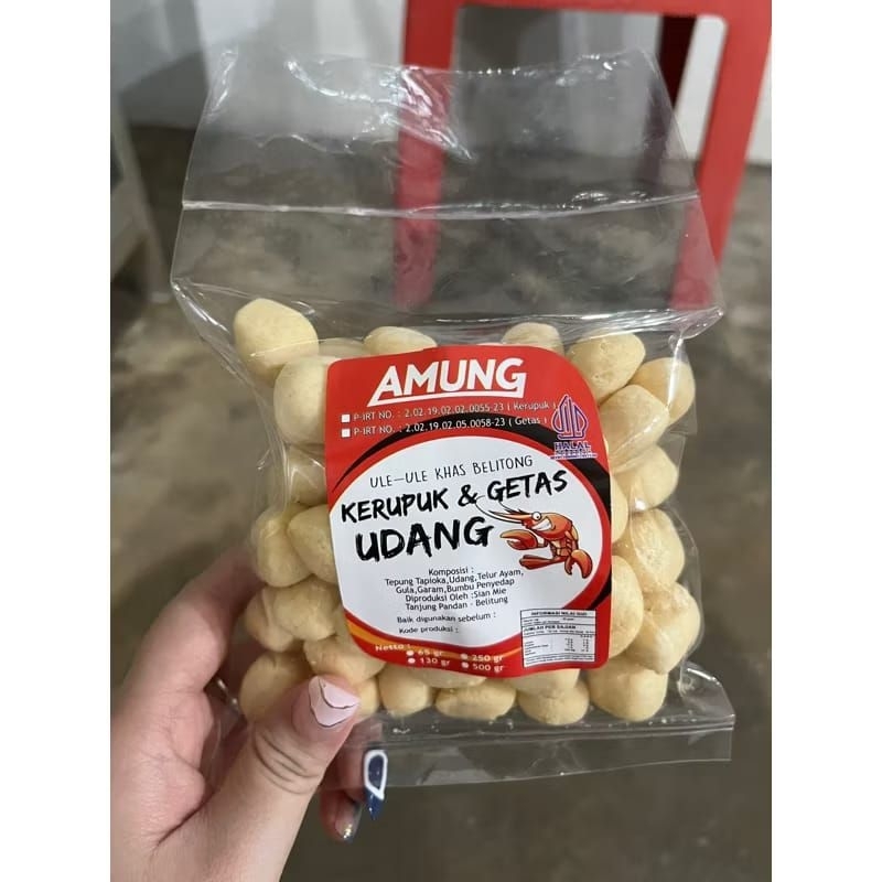 

Kerupuk Getas Udang Bulat Kecil Amung Belitung